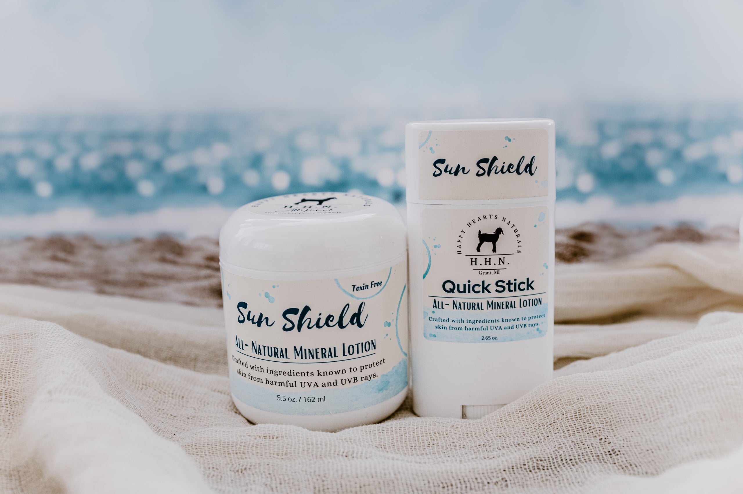 Natural Mineral Lotion with Avocado Oil and Coconut Oil Sun Protection and Nourishment Happy