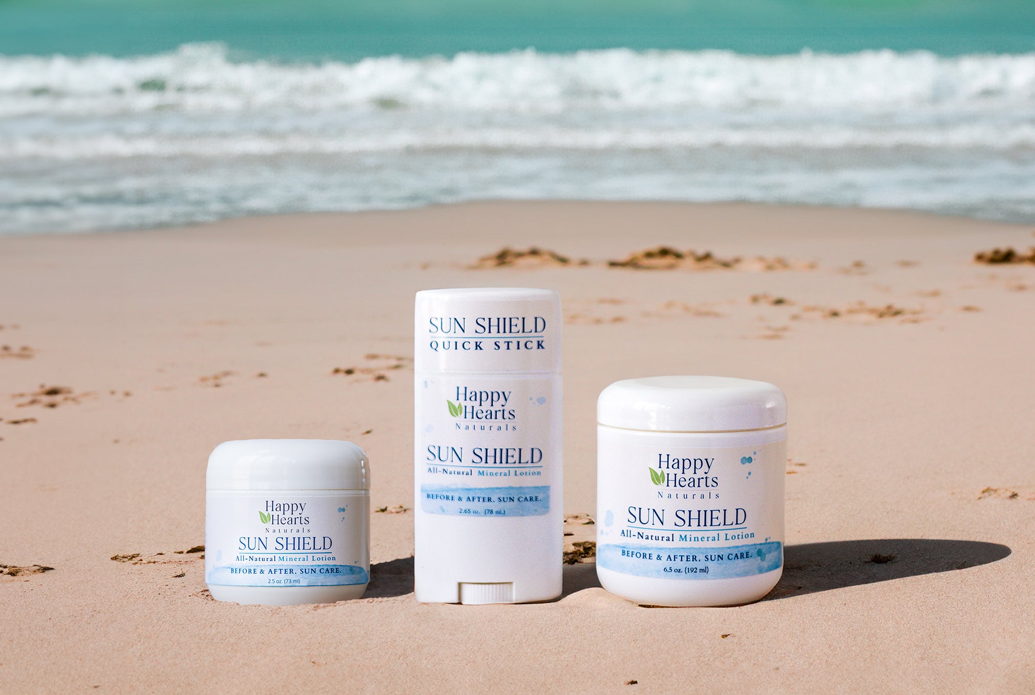 Natural Mineral Lotion with Avocado Oil and Coconut Oil Sun Protection and Nourishment Happy